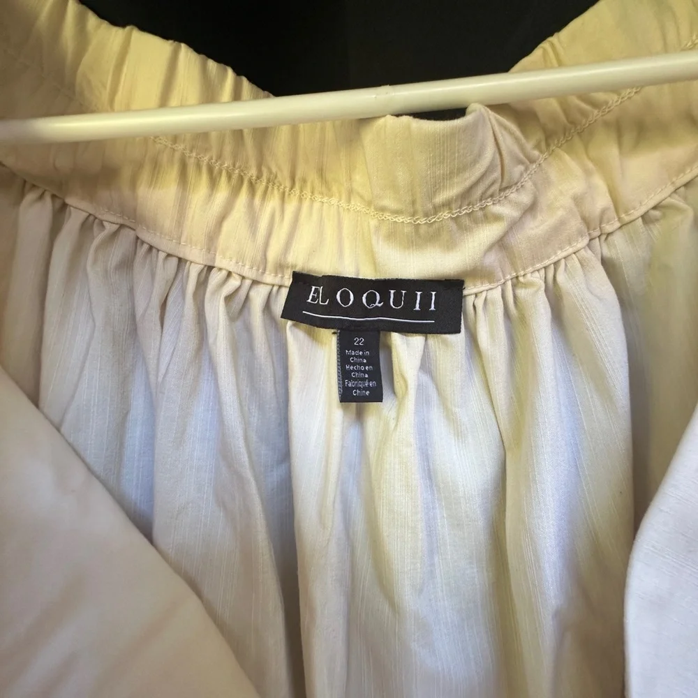Eloquii Cream Full Length Skirt - Picture 4 of 5